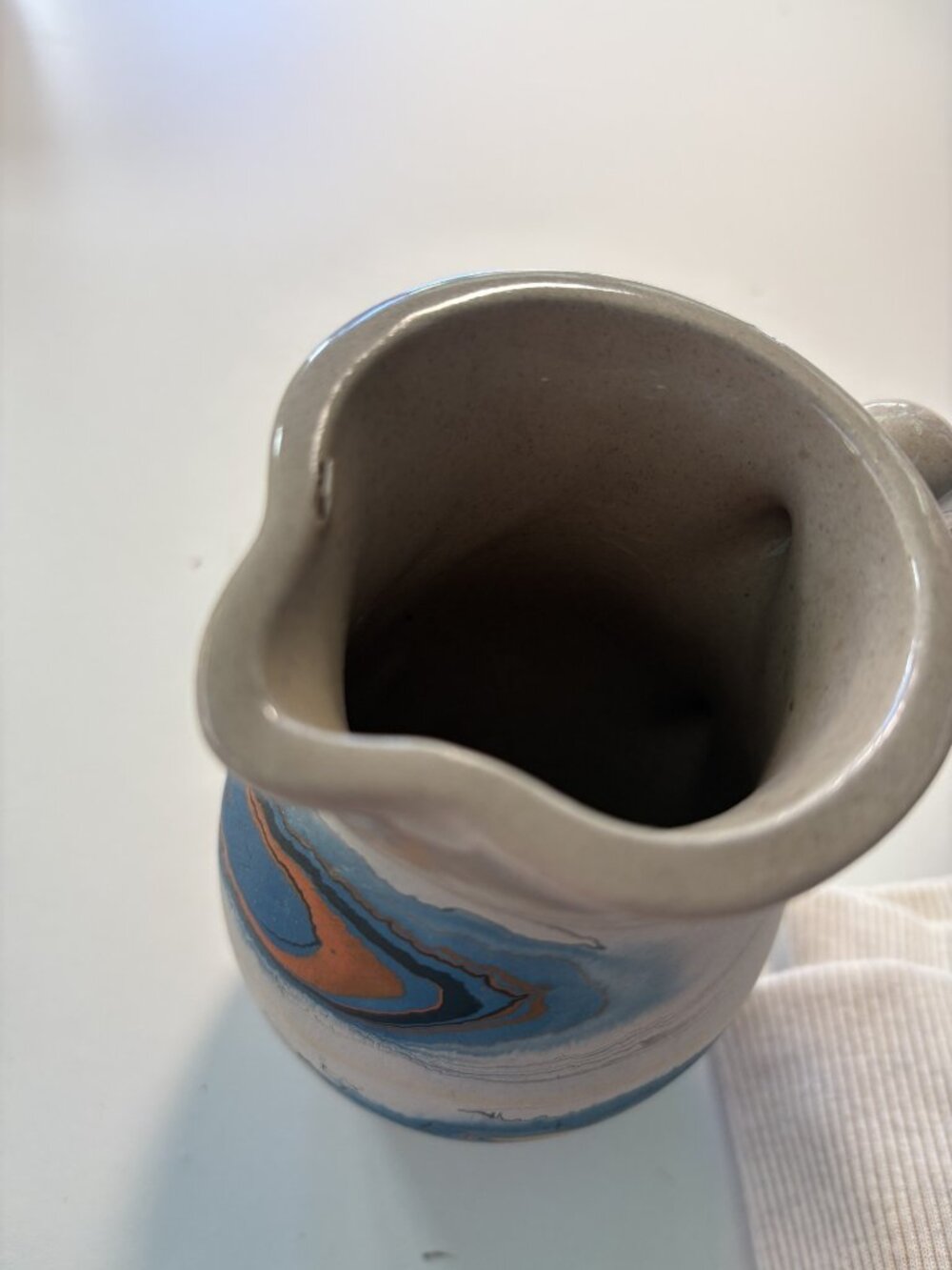 Vintage Nemadji USA Pottery Set 3 Swirl Marbled Vase Pitcher Boho MCM Decor - Picture 10 of 13